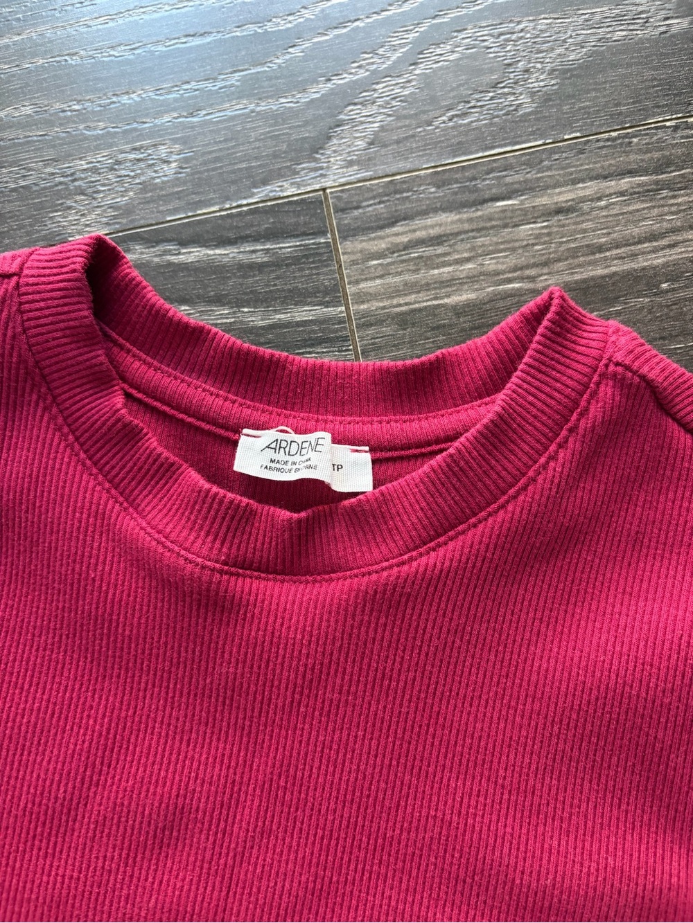 Ardene Crewneck Ribbed Tee - Picture 2 of 2
